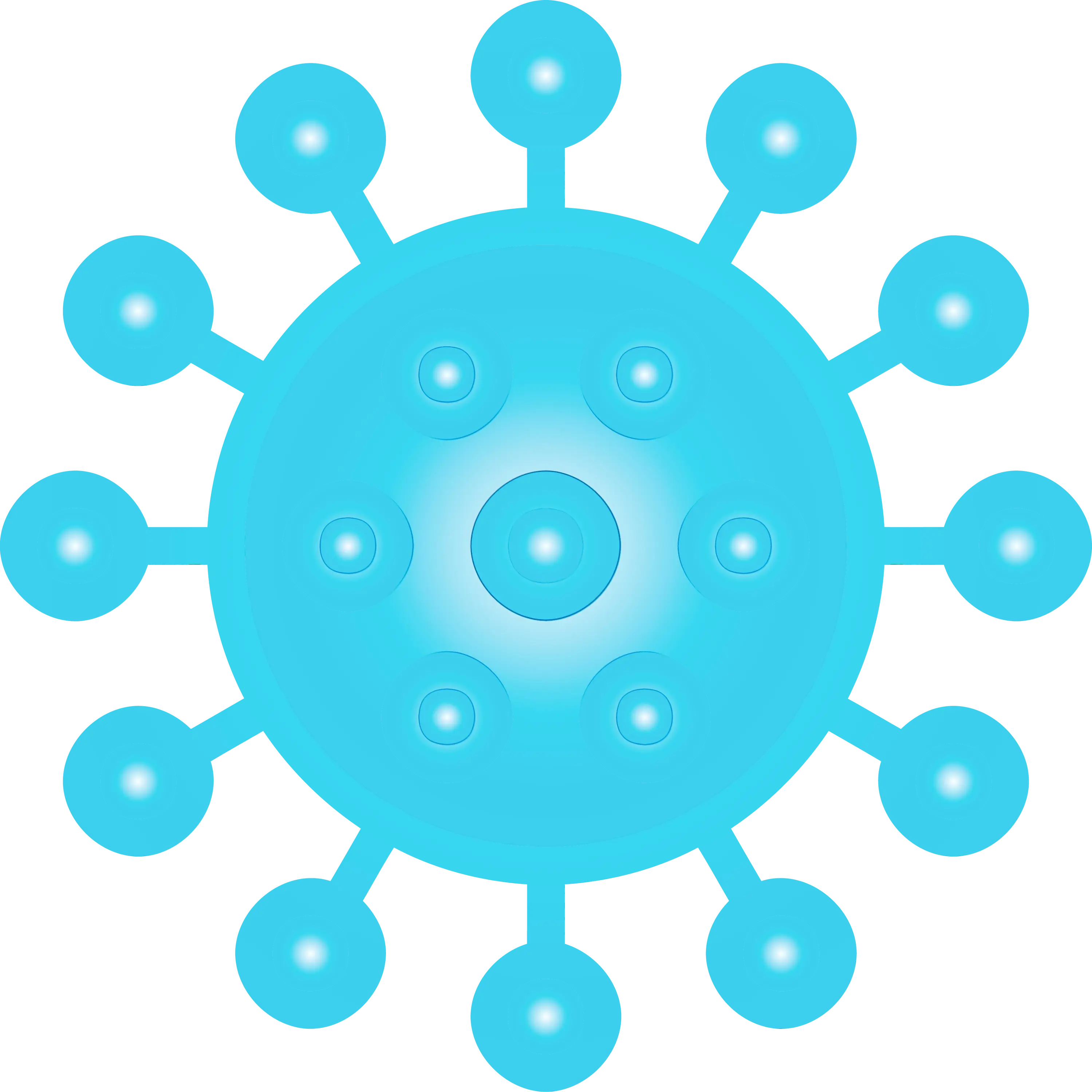 Blue Virus Illustration