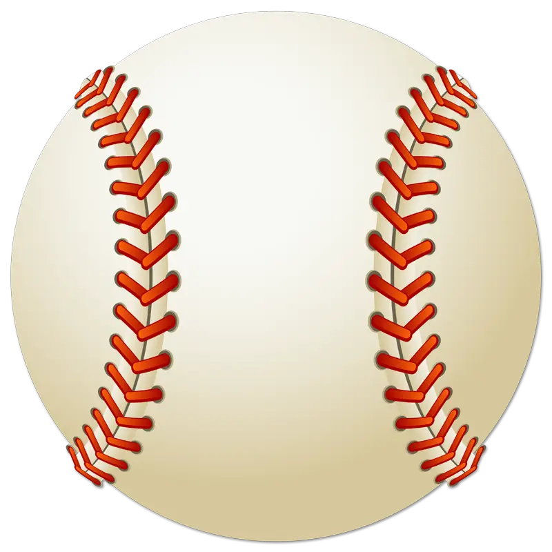Realistic Baseball with Red Stitches