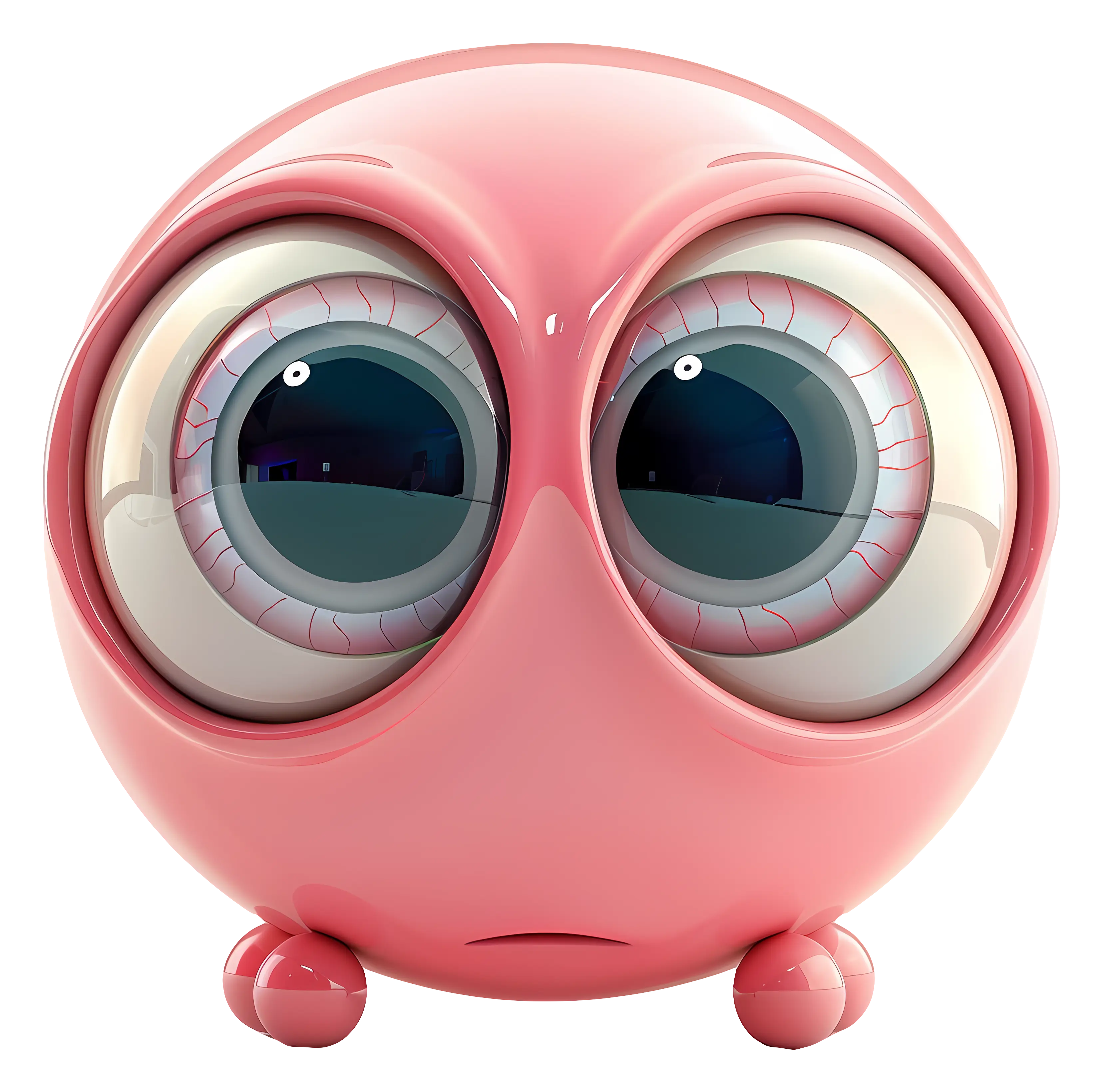 Cartoon Character with Big Eyes
