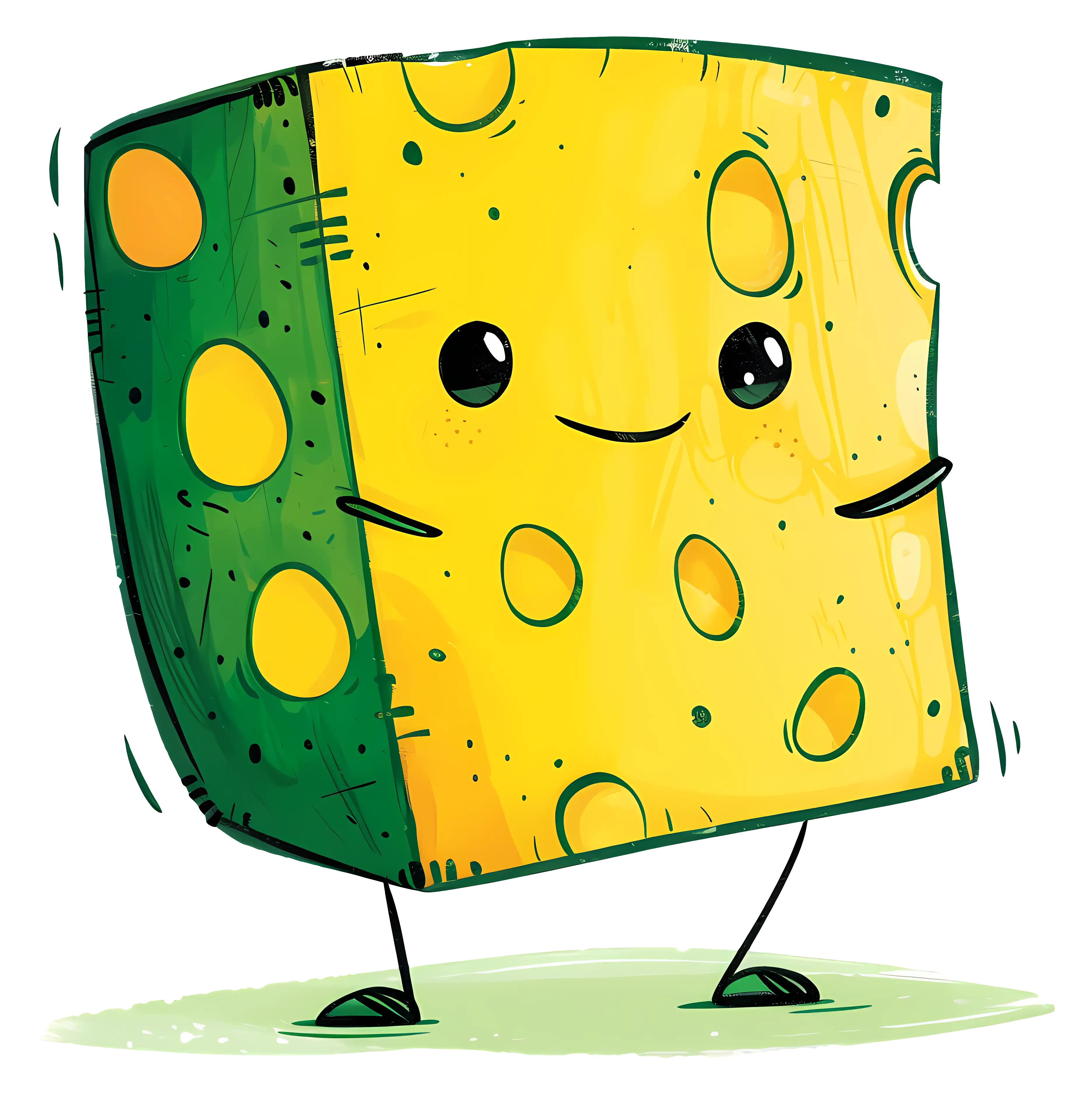 Cute Cheese Cartoon Character