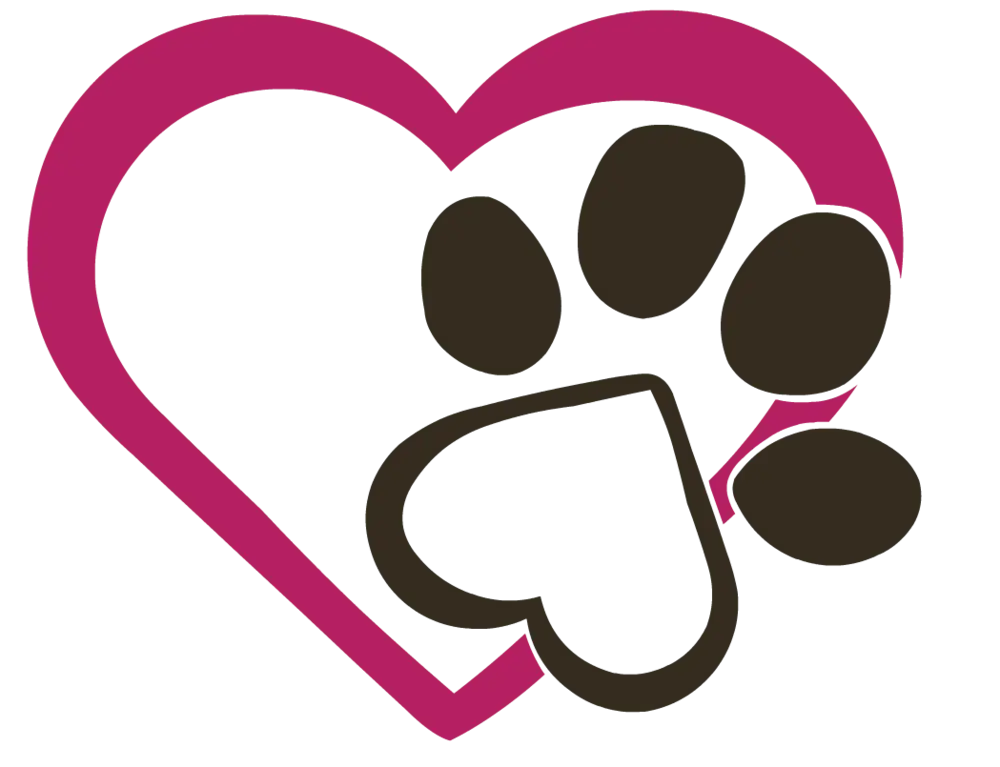 Heart and Pawprint Symbol for Animal Care