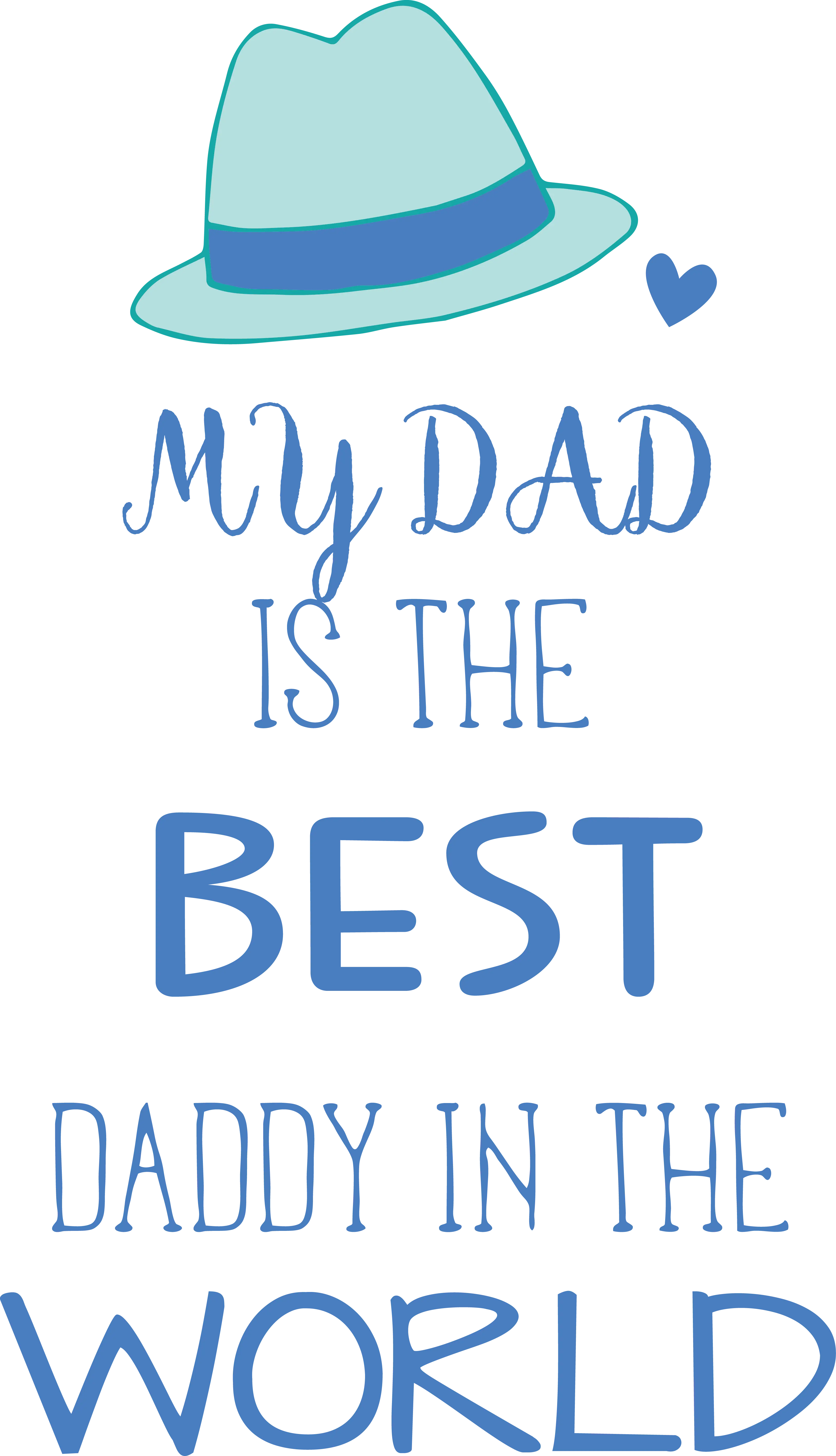 Father&#039;s Day Blue Features Hat