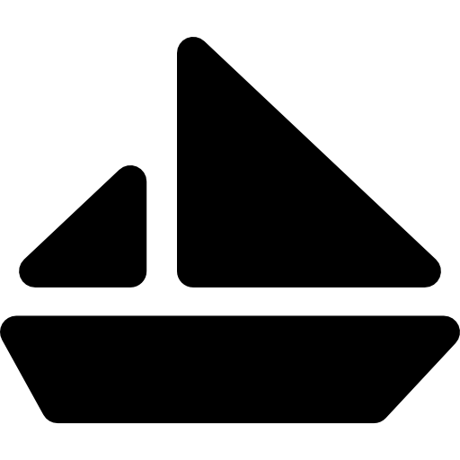 Minimal Boat Icon Design in Black
