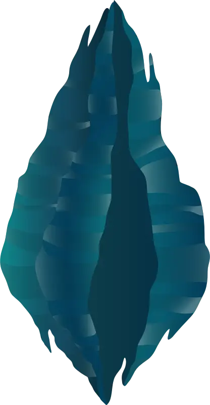 Abstract Blue Flame Illustration
