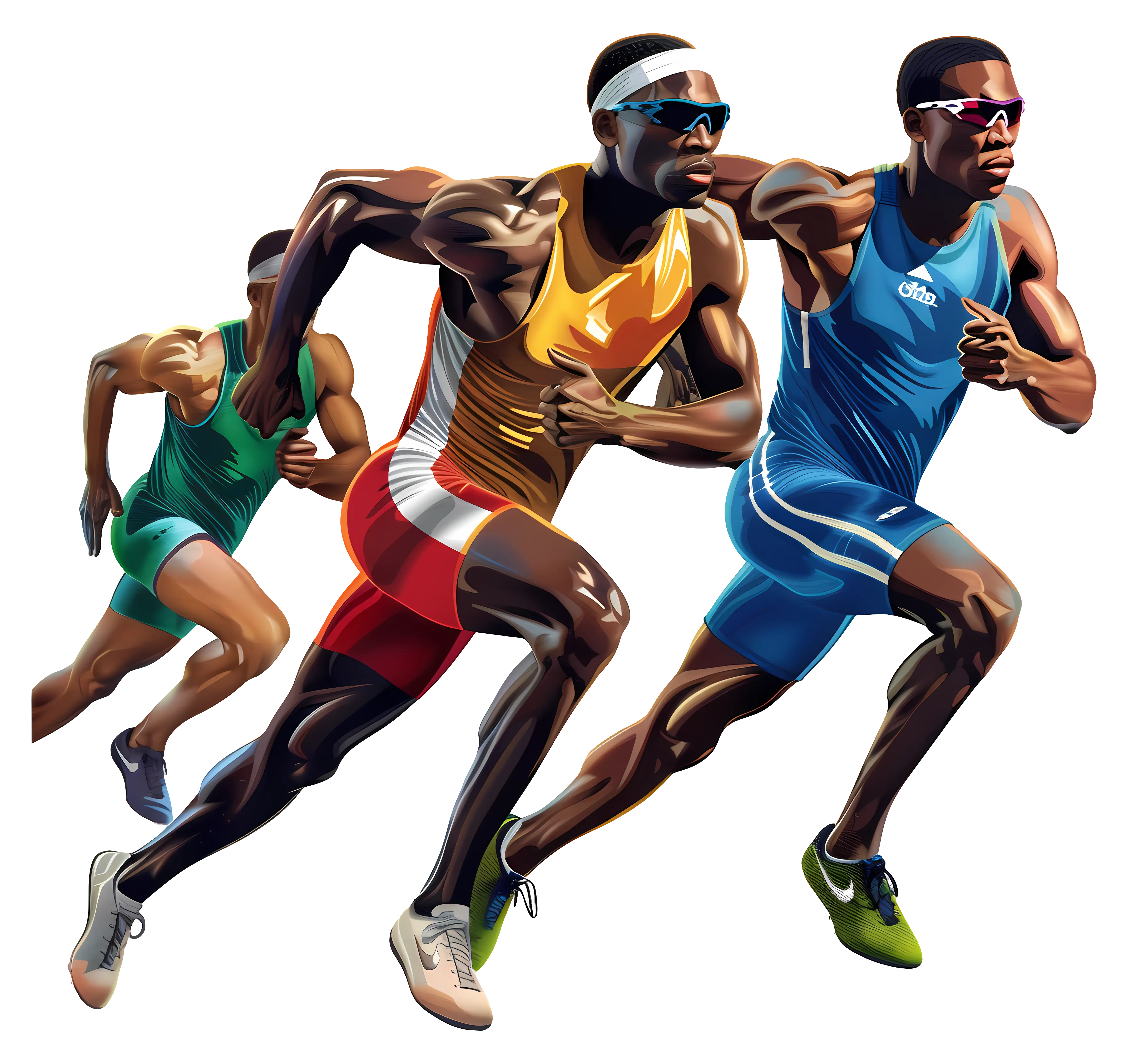 Athletes Running in a Race