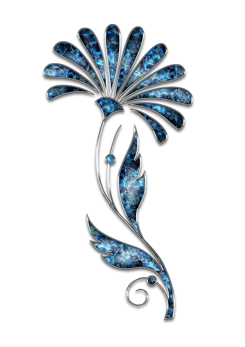 Decorative Blue Floral Pattern for Artistic Design