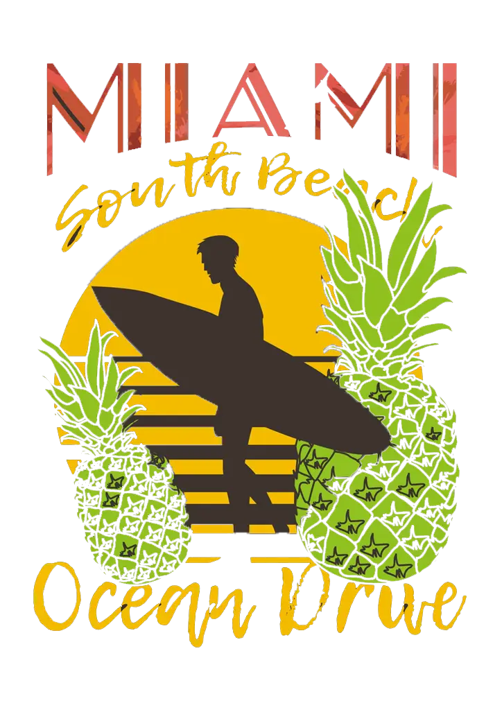 Miami South Beach Surfer Poster