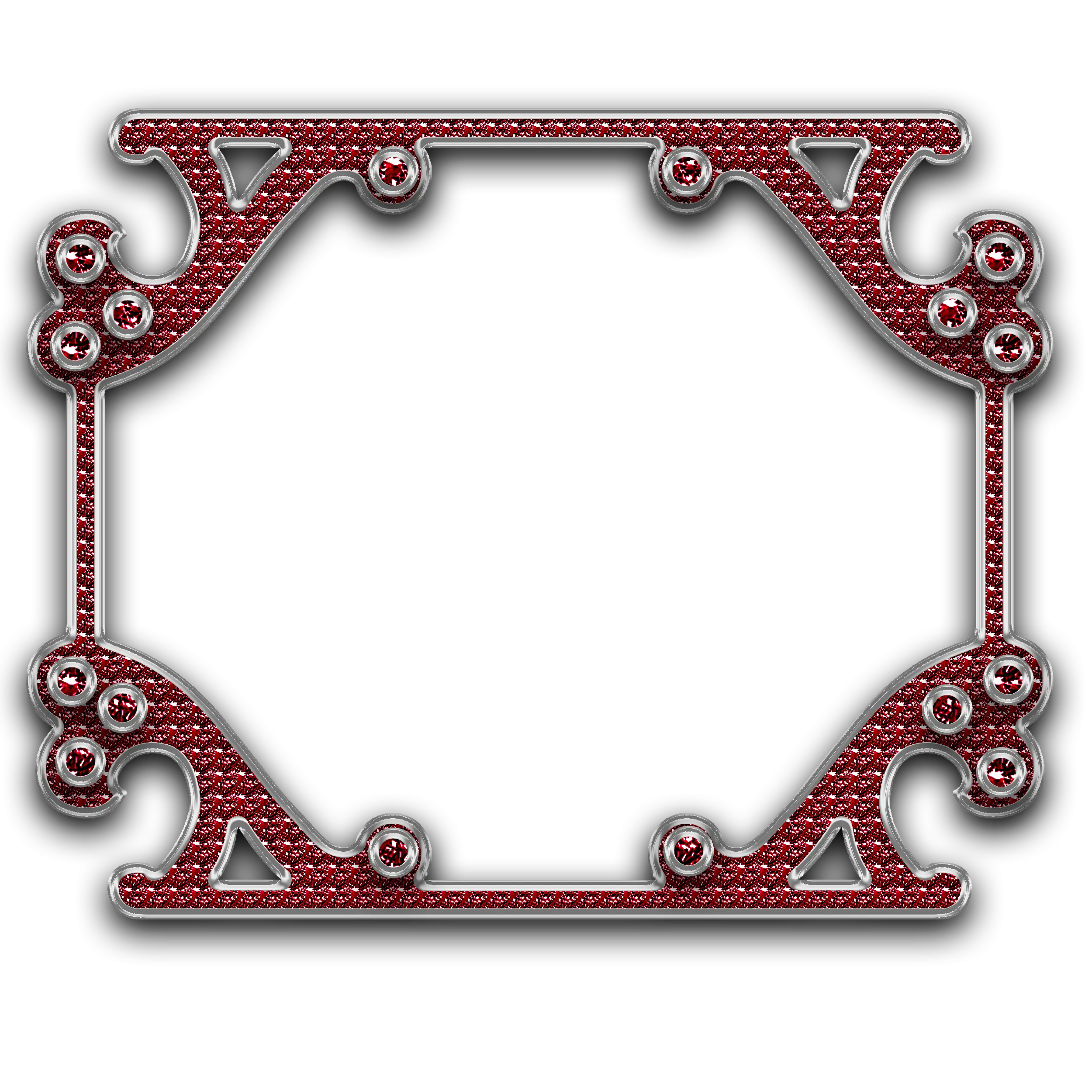 Ornate Red Decorative Frame