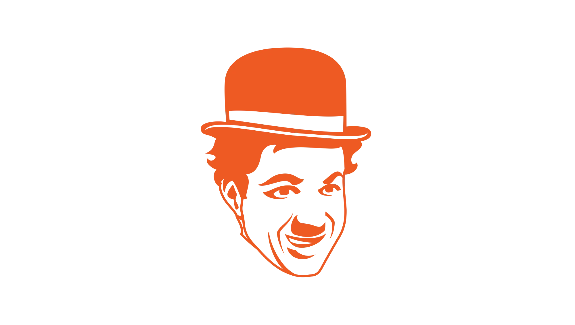 Classic Orange Portrait of a Man with Hat and Mustache