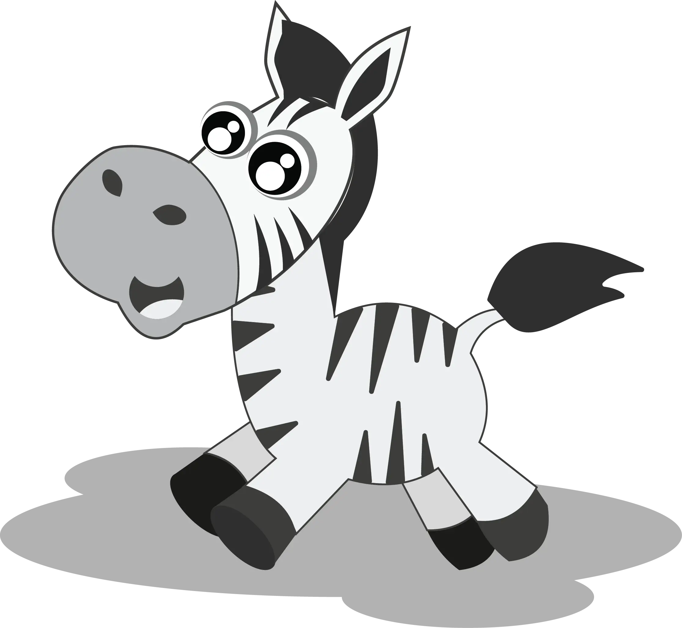 Cute Cartoon Zebra