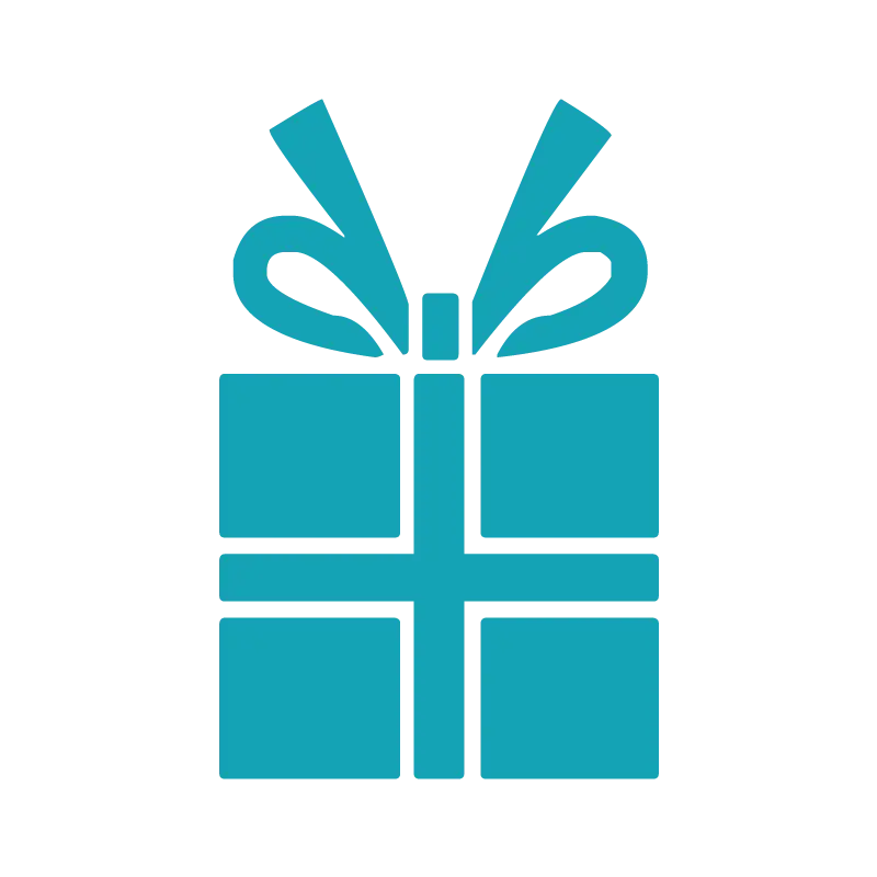 Blue Gift Box with Ribbon