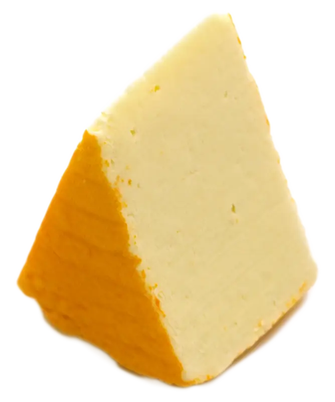 Cheese Wedge with Yellow and White Layers
