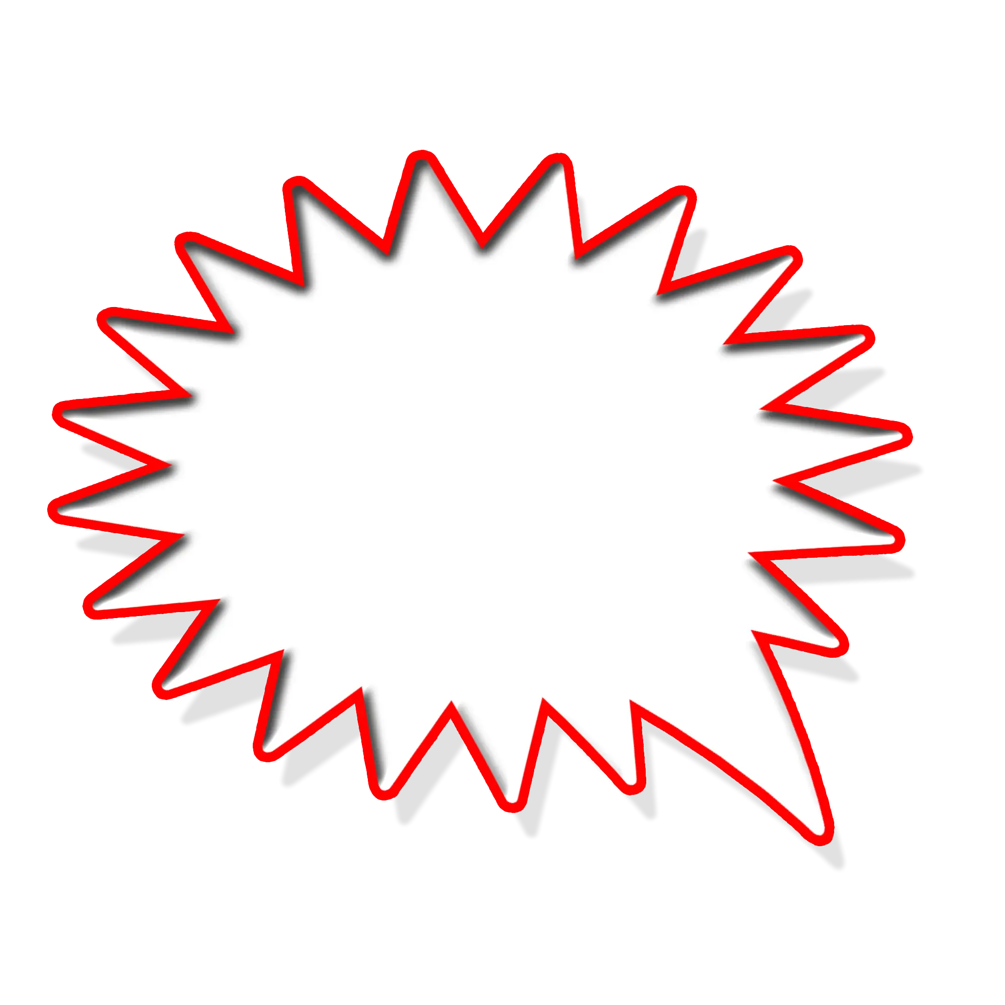 Speech Bubble with Red Border