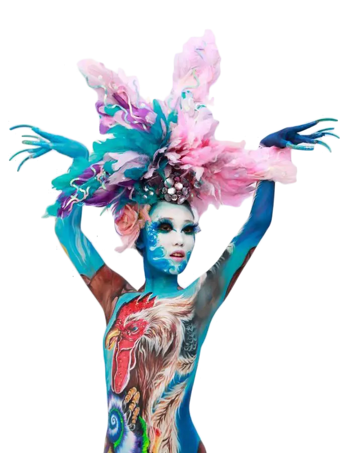 Colorful Body Paint Art