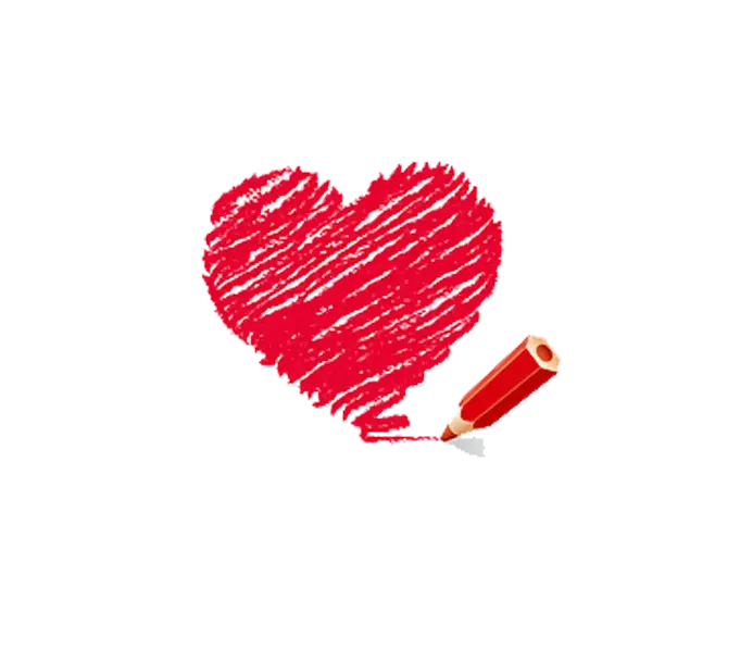 Red Heart Drawing