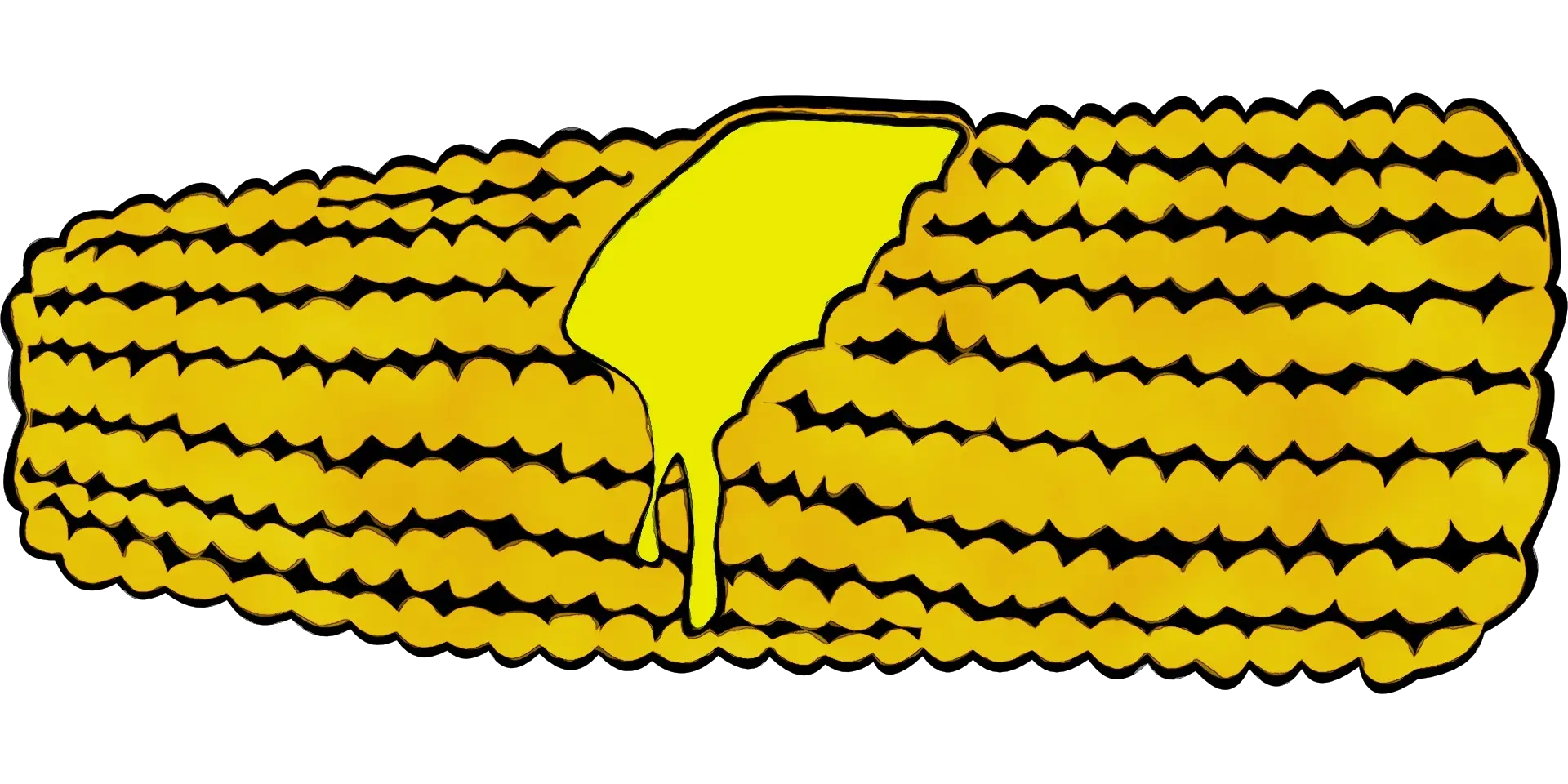 Corn with Butter on Top Illustration