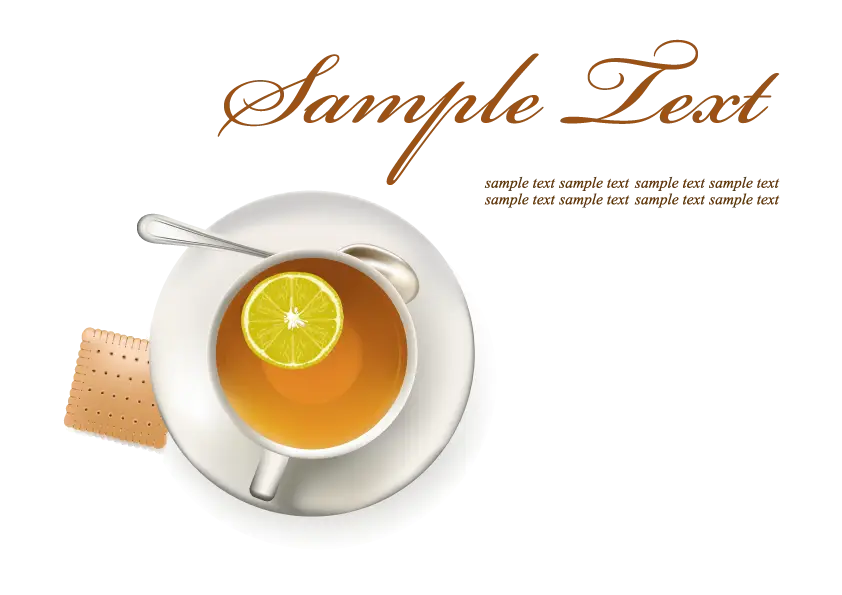 Relaxing Tea Cup with Lemon and Biscuit