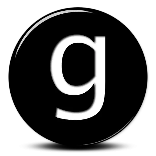 Black Lowercase g in Circular Background