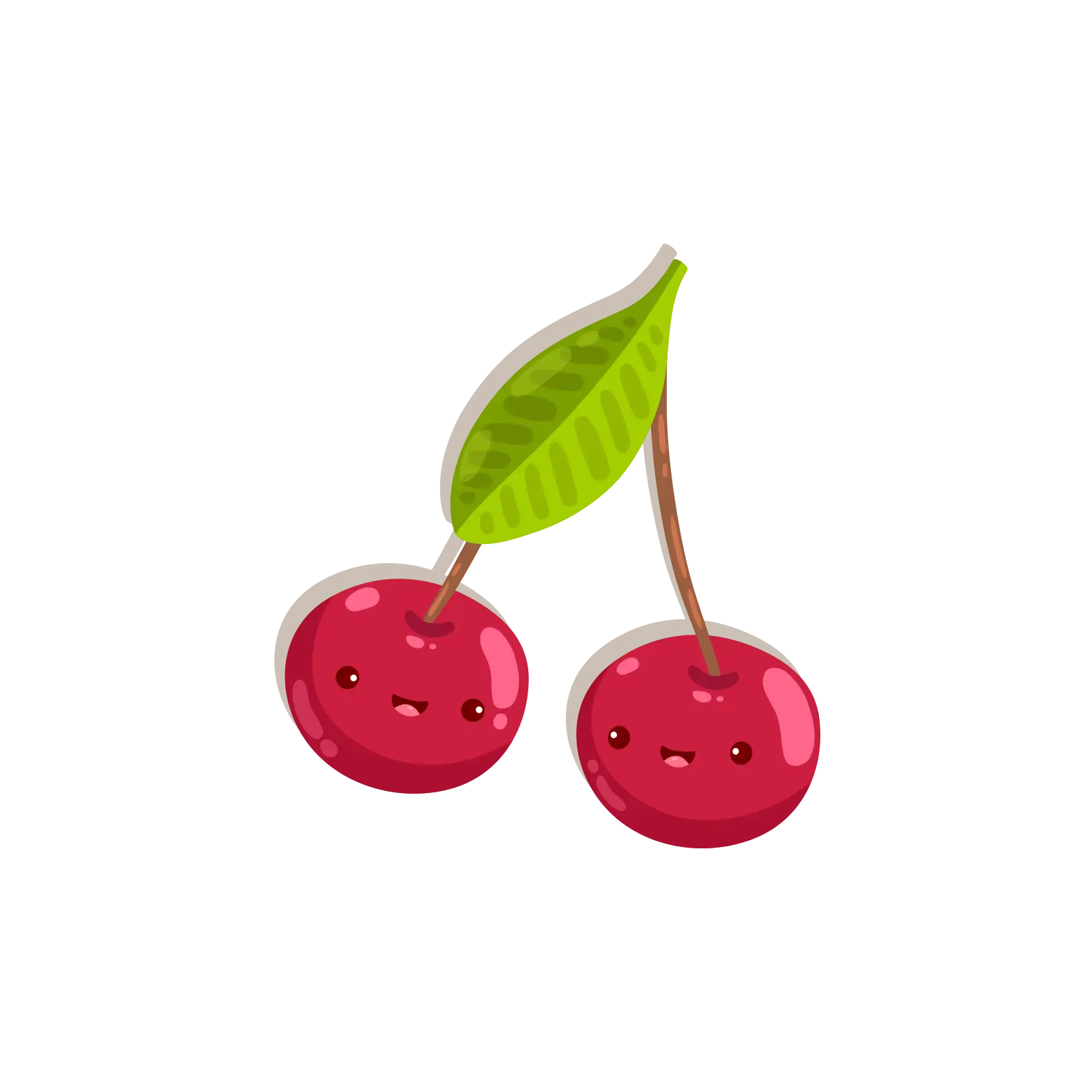 Cute Cartoon Cherries