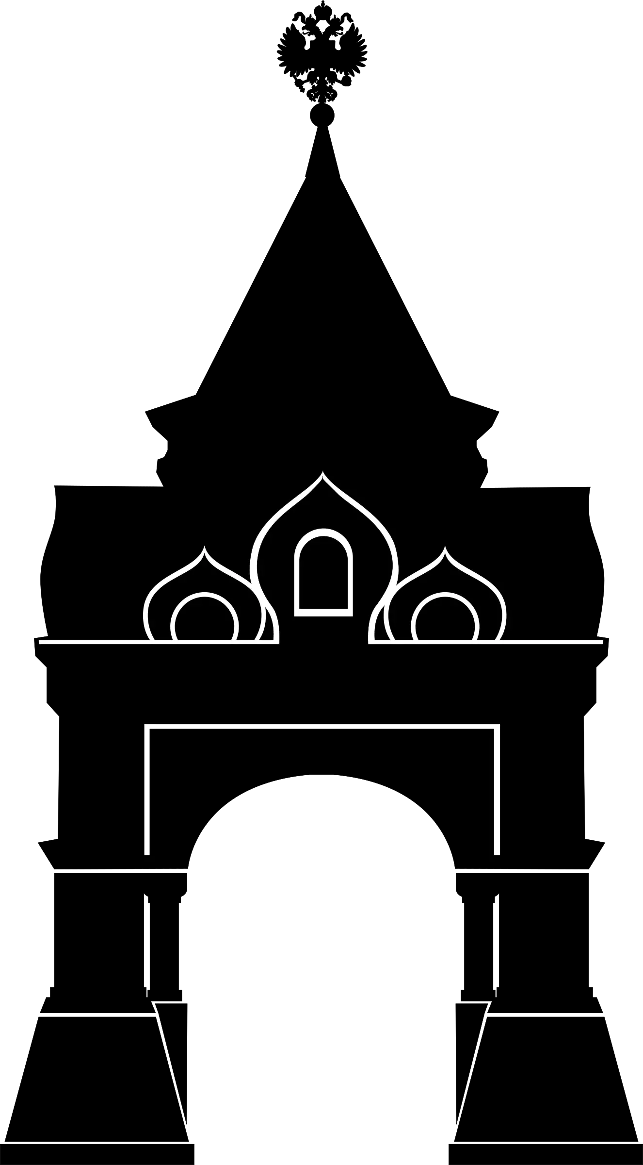 Silhouette of Historic Arch