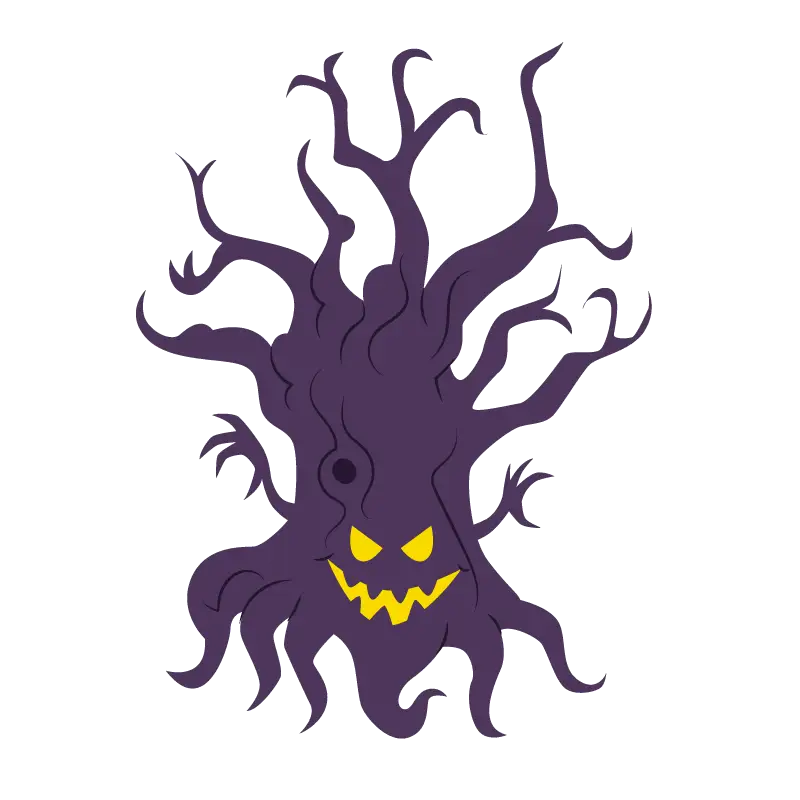 Spooky Tree with a Face