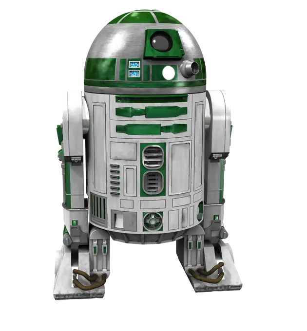 Green and White Robot Illustration