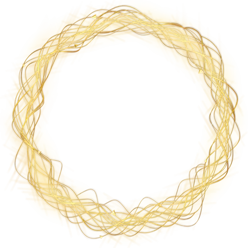 Golden Decorative Circular Frame