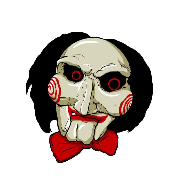 Creepy Puppet Face Illustration
