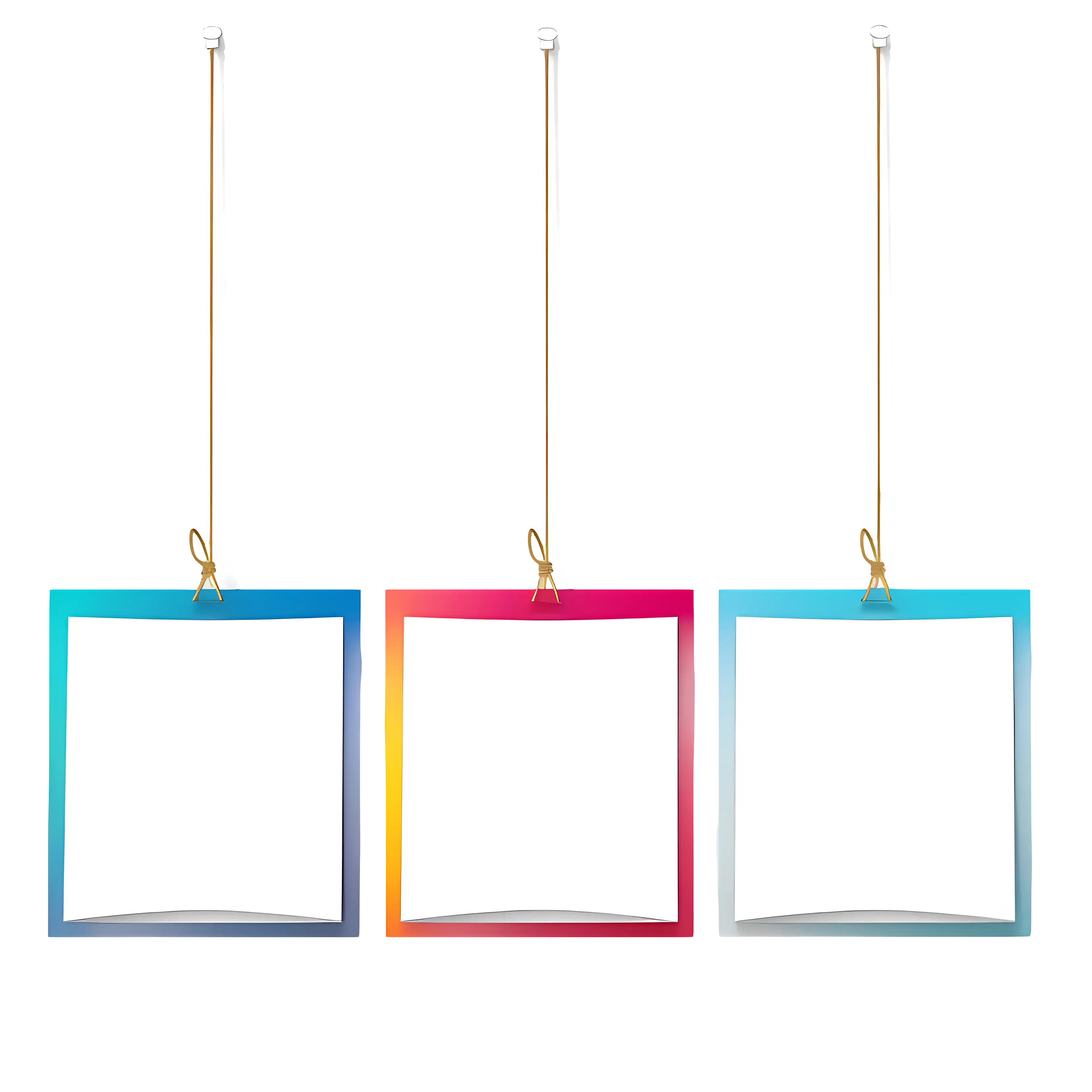 Colorful Hanging Frames with Empty Spaces