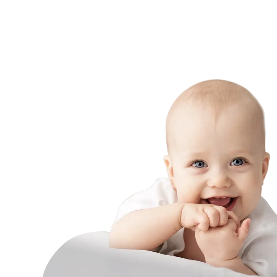 Smiling Baby with Playful Expression