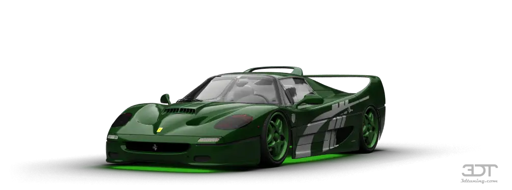 Green Futuristic Sports Car Design