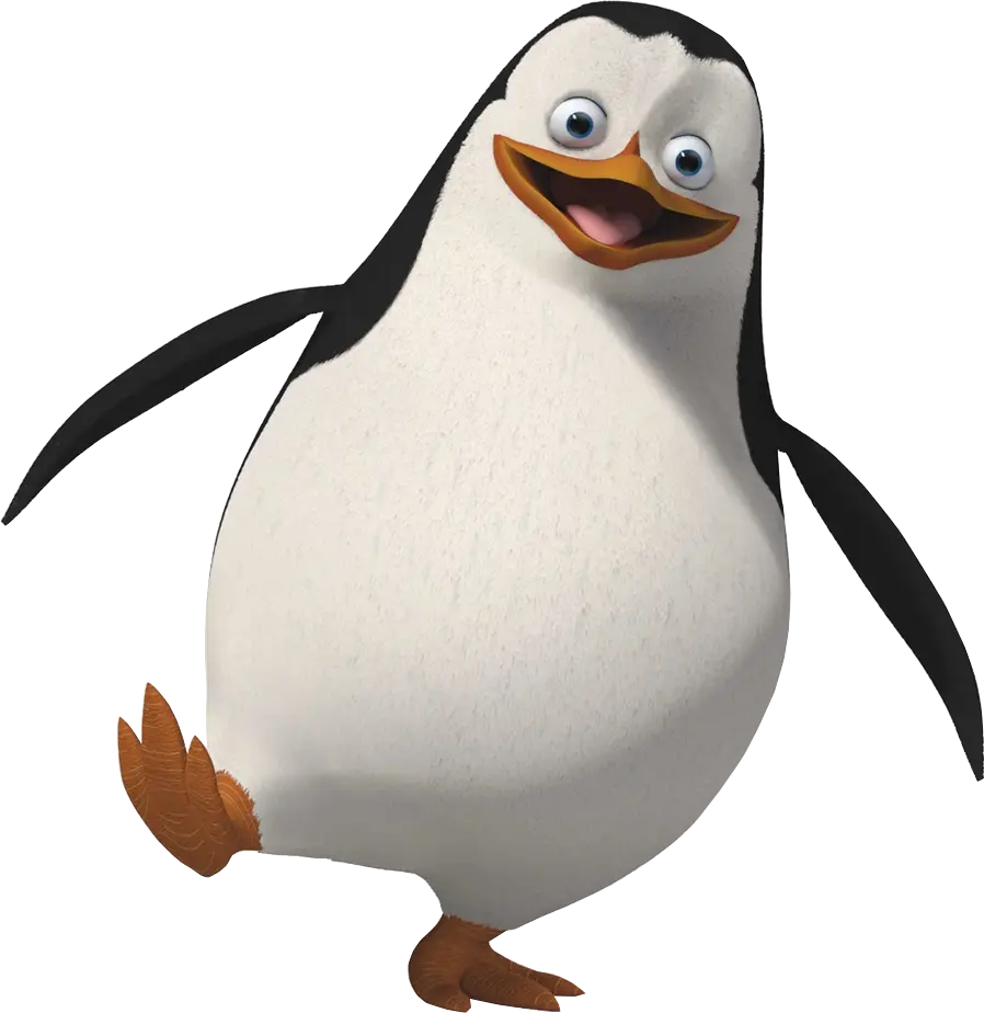 Happy Dancing Penguin Cartoon Illustration