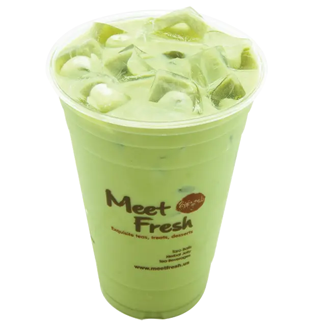 Green Drink with Ice Cubes