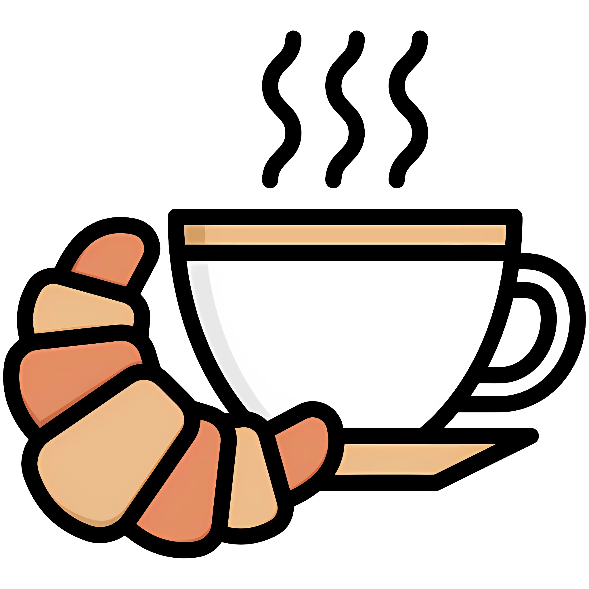 Classic Coffee and Croissant