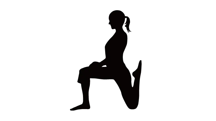 Silhouette of Person Stretching