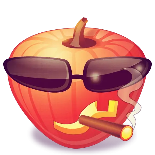 Cool Apple with Sunglasses and Cigar
