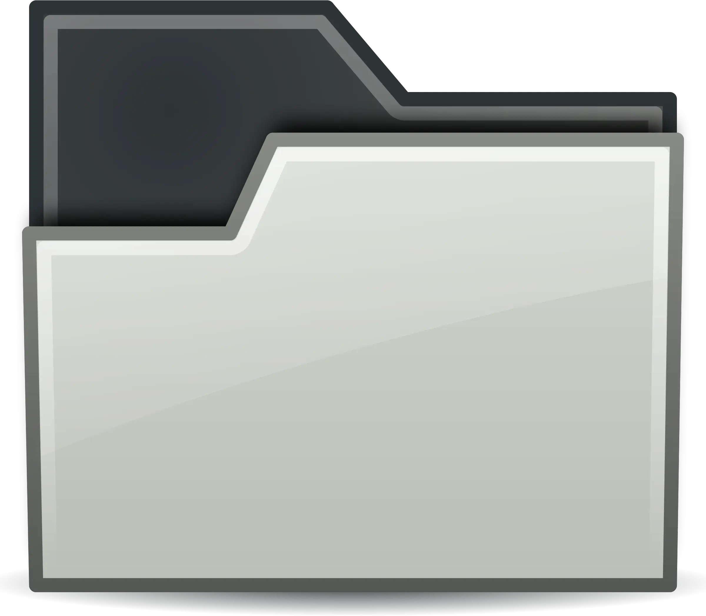 Modern Black and Gray File Folder