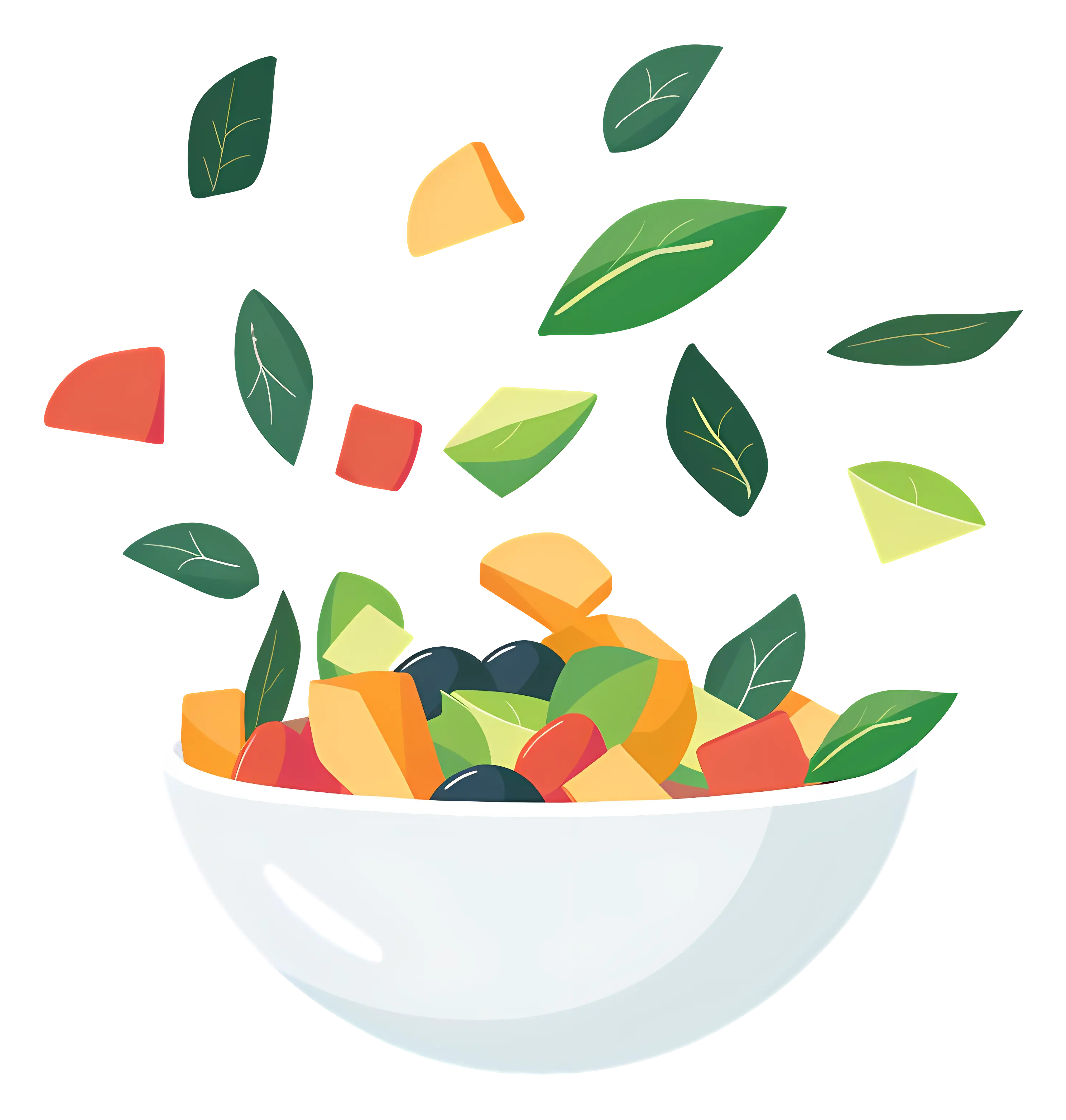 Fresh Vegetable Salad Illustration