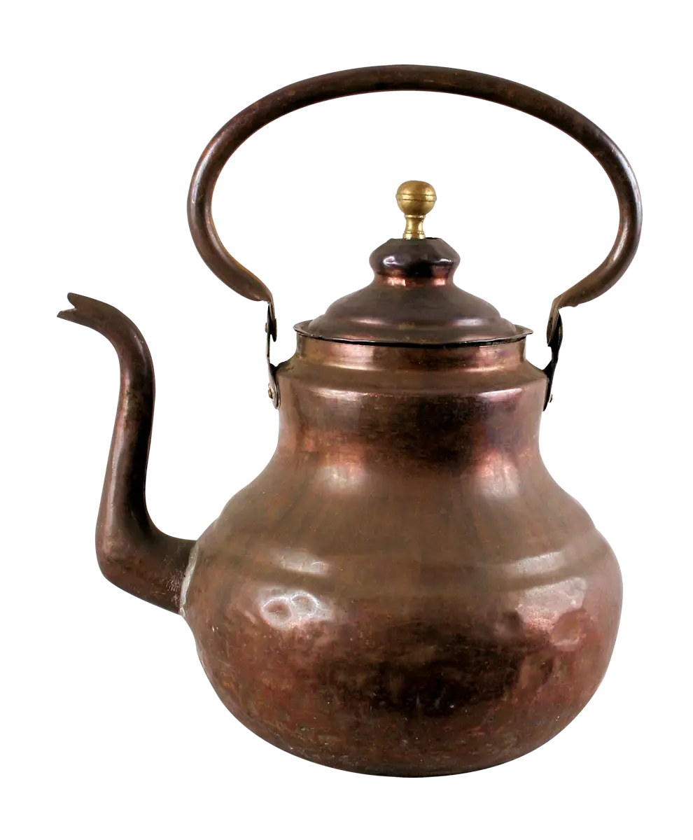Antique Copper Teapot for Rustic Charm