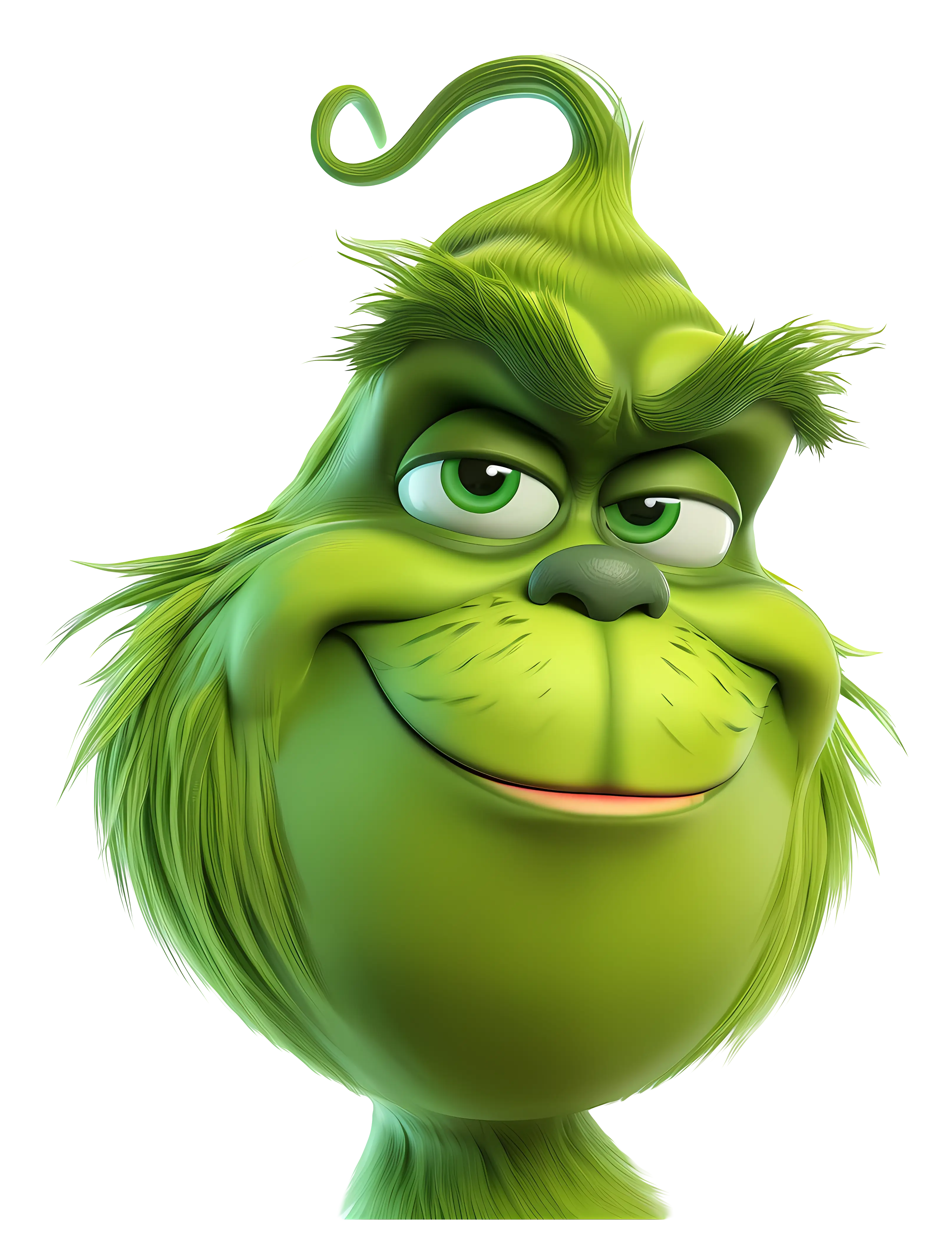 Smiling Grinch Character Illustration