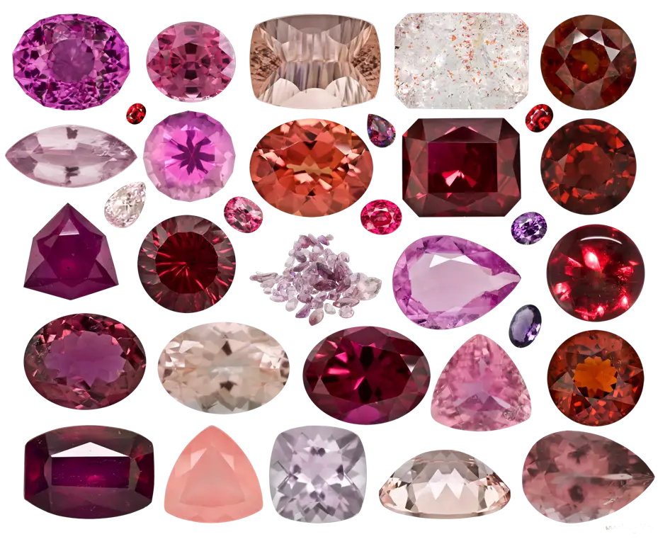 Red and Pink Gemstones Collection
