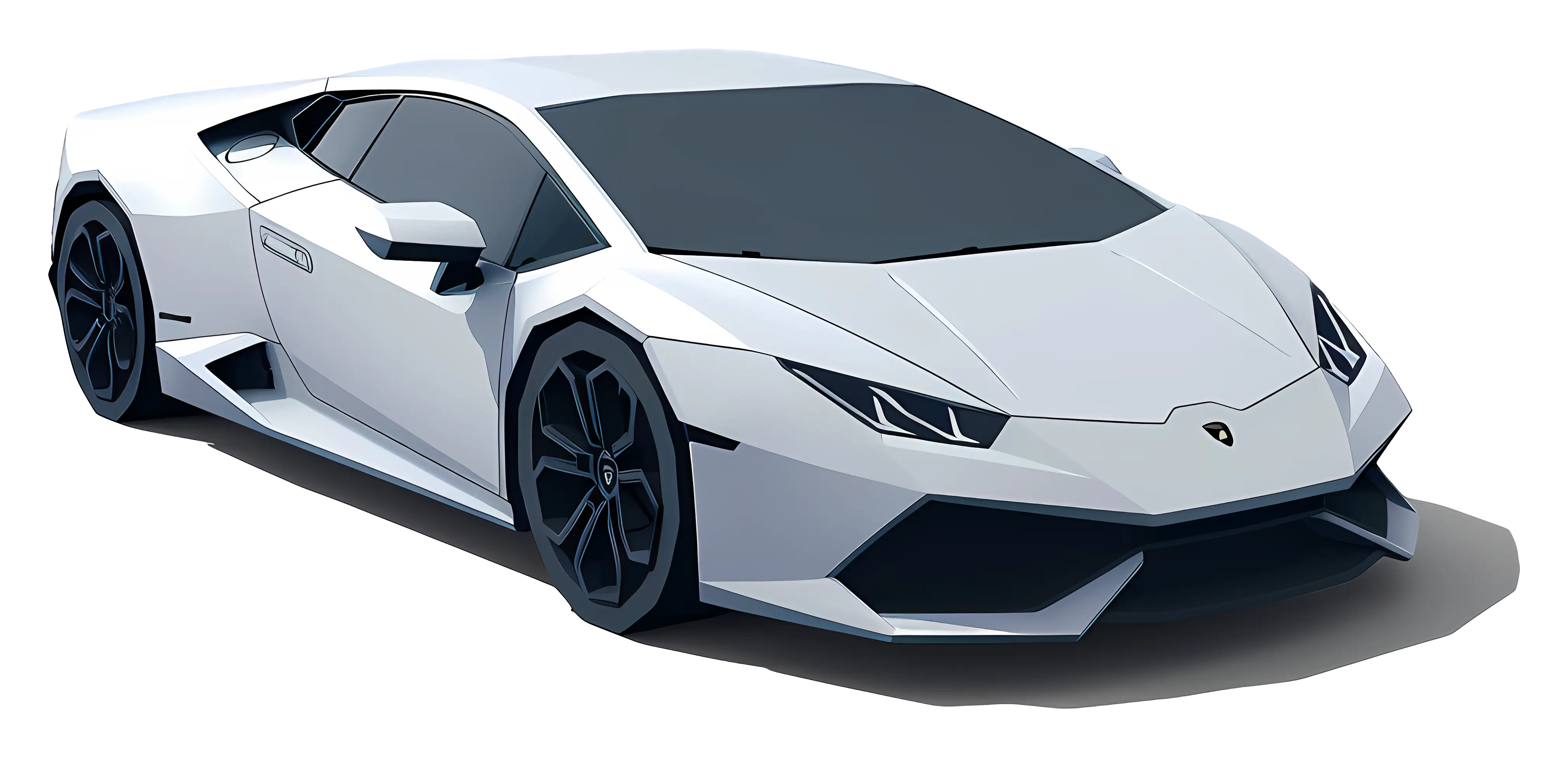 White Sports Car Illustration