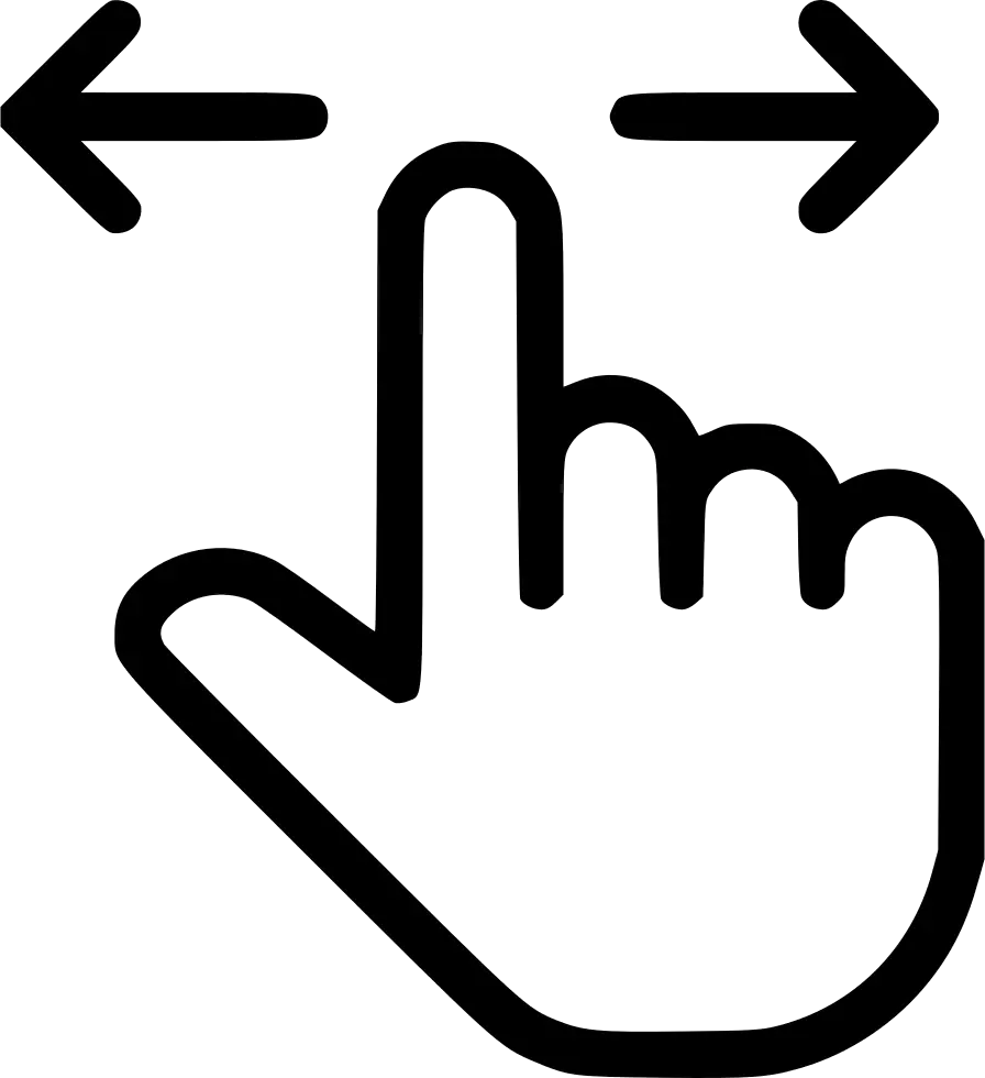 Touchscreen Swipe Gesture Icon