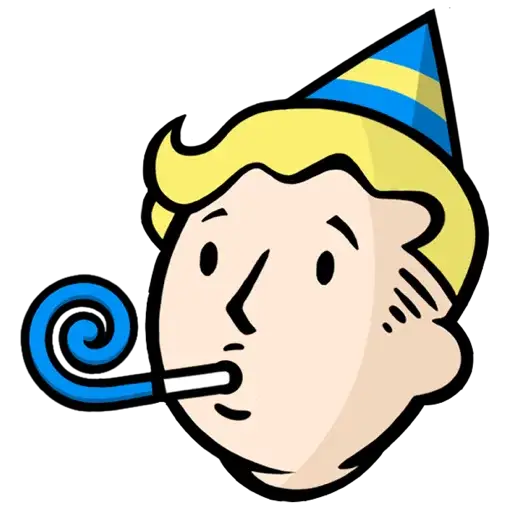 Party Hat Character Blowing Horn