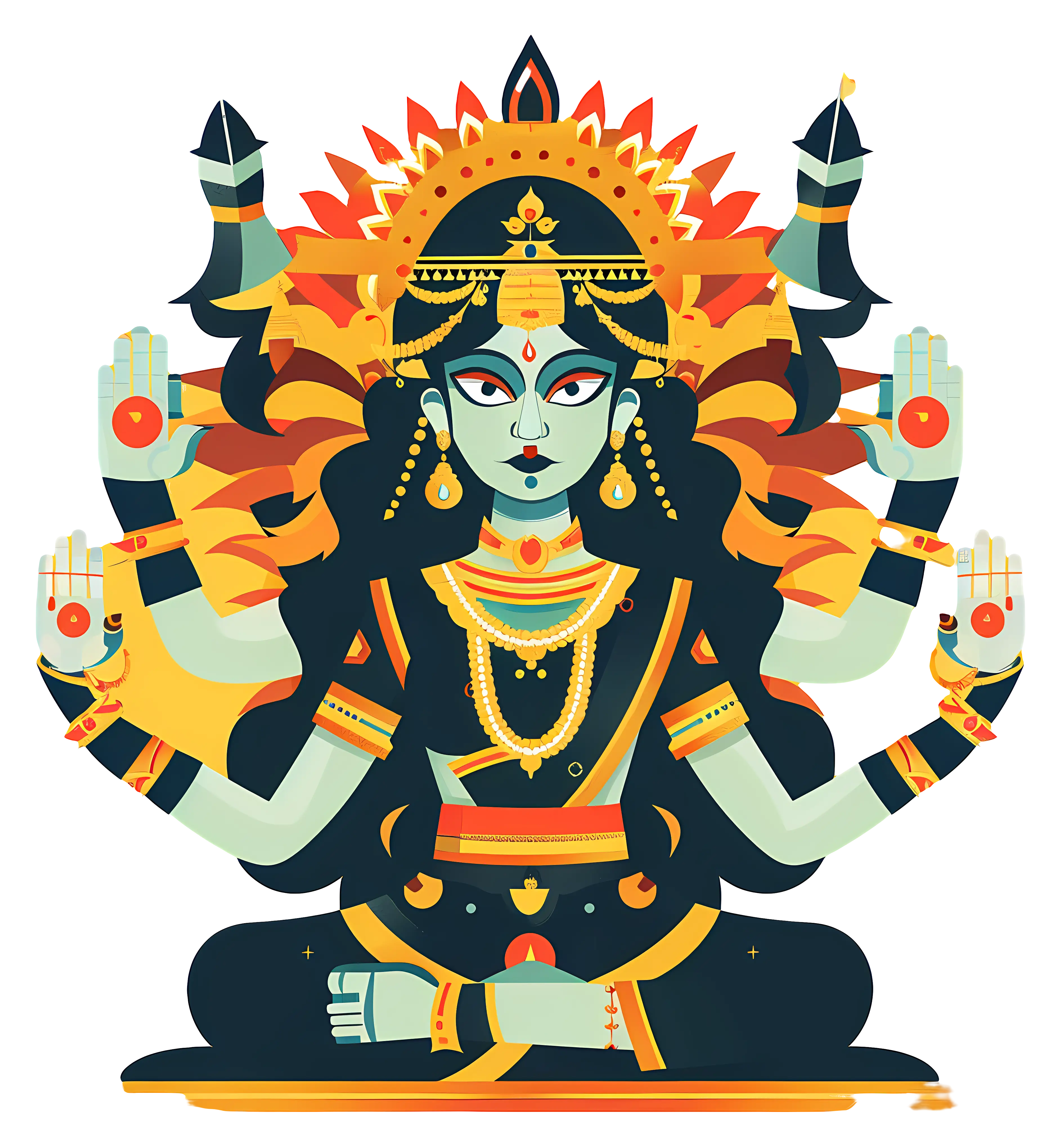 Traditional Goddess Illustration