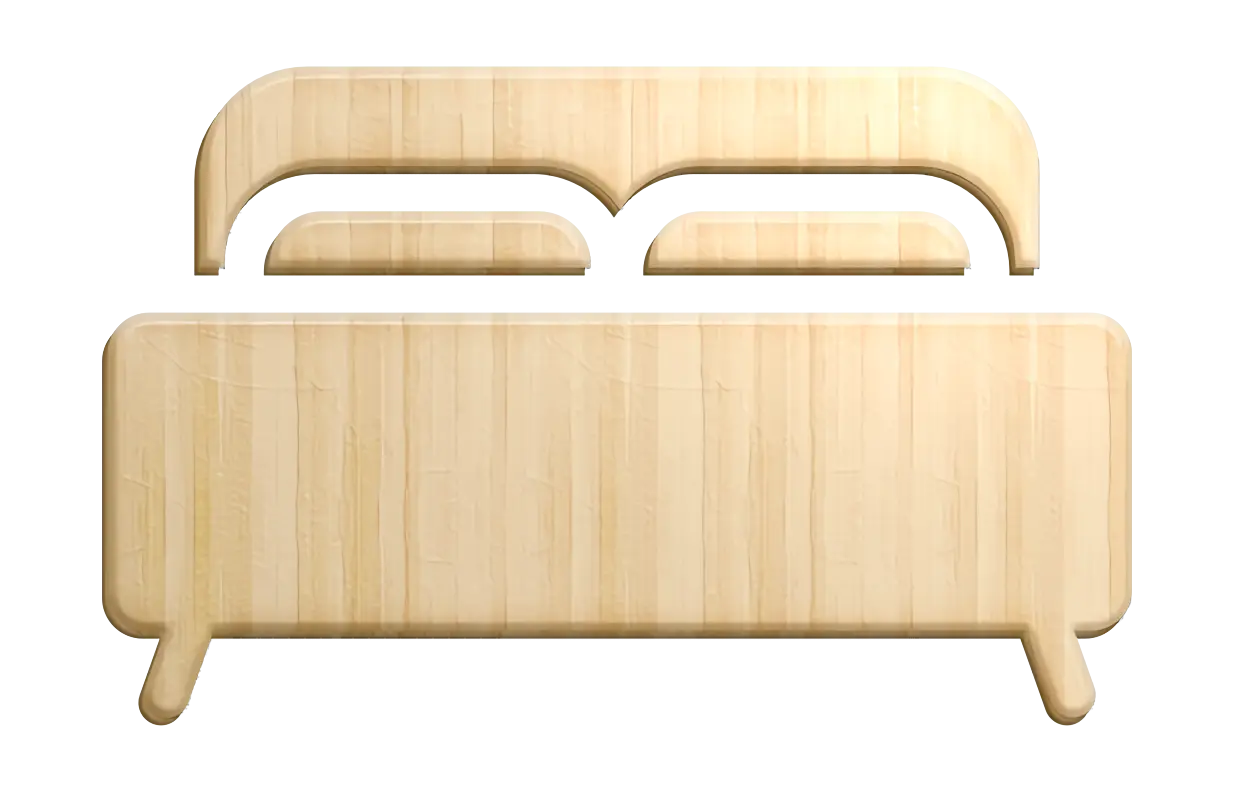 Simple Wooden Bed