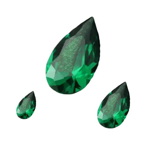 Shiny Green Emerald Gemstones