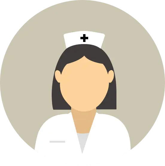 Simplified Icon of Nurse in Uniform