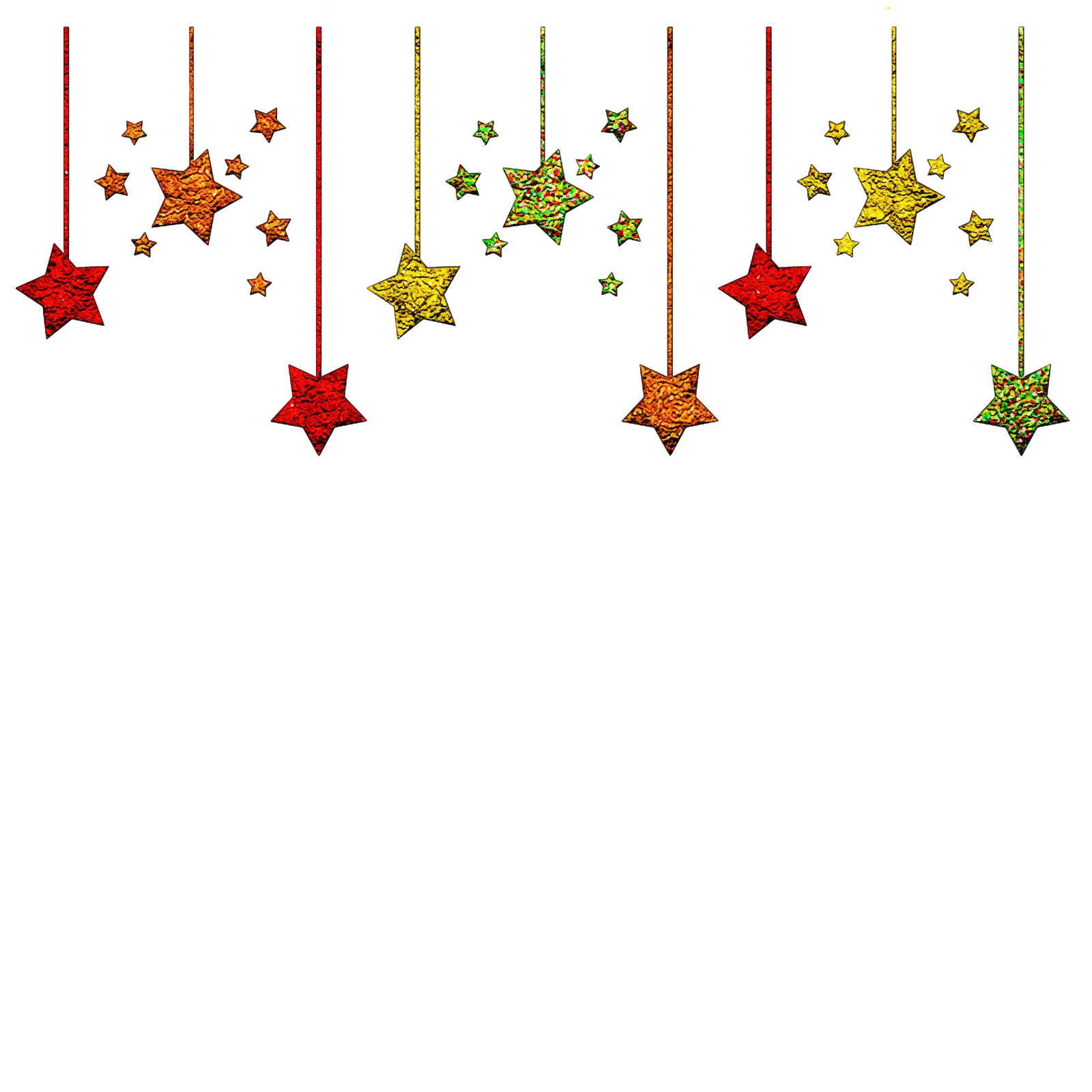 Hanging Glittery Stars Decorations