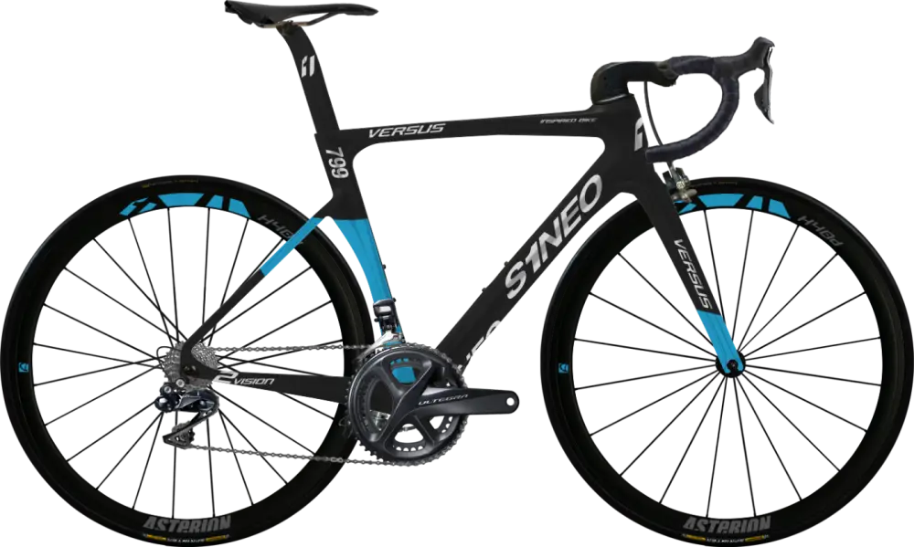 Sleek Racing Bicycle in Black and Blue